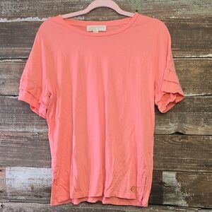 Michael Kors Peach Short Sleeve Tee, Size L